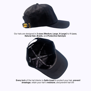 Black Satin Lined Baseball Cap