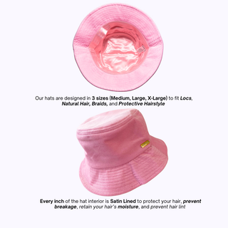 Baby Pink Corduroy Satin Lined Bucket Hat for Kids
