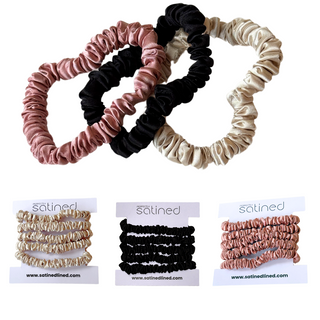 Small Satin Scrunchies – Everyday Hair Essentials (Set of 5)