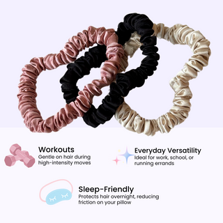 Small Satin Scrunchies – Everyday Hair Essentials (Set of 5)