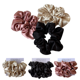 Large Satin Scrunchies – Everyday Hair Essentials (Set of 3)