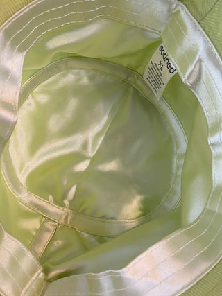Kids - Lime Green Corduroy Satin Lined Bucket Hat