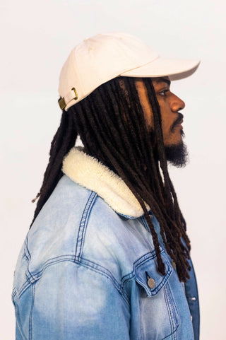 Beige Satin Lined Baseball Cap