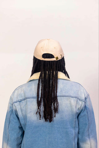 Beige Satin Lined Baseball Cap