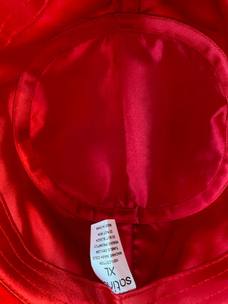 Kids - Red Corduroy Satin Lined Bucket Hat