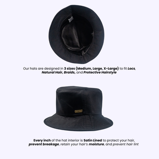 Basic Black Satin Lined Bucket Hat