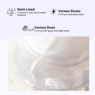 White Vegan Fur Satin Lined Bucket Hat